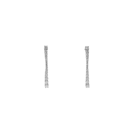 Boucles d'oreilles Isabelle Barrier en or blanc et diamants naturels